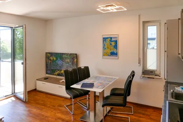 Wohnzimmer  Villa Am alten Kreidebruch, FW Lachmöwe - mit Balkon