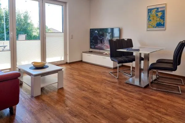 Wohnzimmer  Villa Am alten Kreidebruch, FW Lachmöwe - mit Balkon