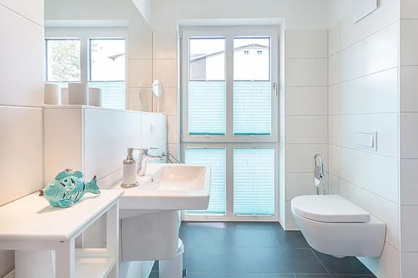 Badezimmer  Villa Amelie, App. Baltic Sea - mit Meerblick