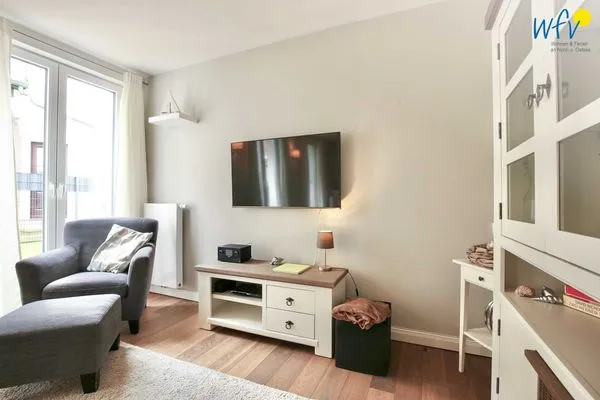 Wohnzimmer Haus Anna Ferienwohnung Strandperle