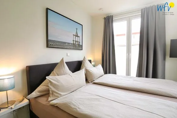 Schlafzimmer Haus Anna Ferienwohnung Strandperle