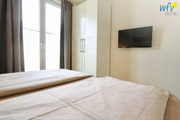 Schlafzimmer Haus Anna Ferienwohnung Strandperle