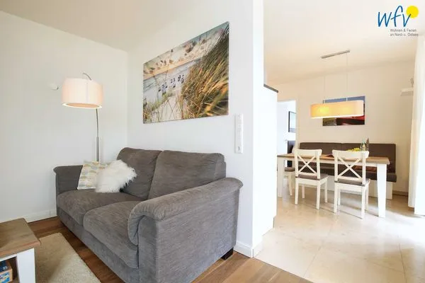 Wohnzimmer Haus Anna Ferienwohnung Strandperle