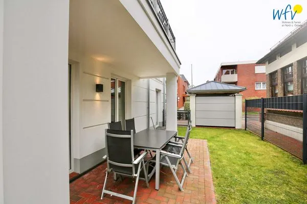 Terrasse Haus Anna Ferienwohnung Strandperle