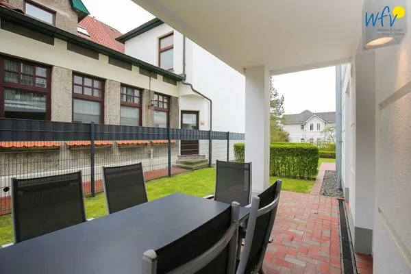 Terrasse Haus Anna Ferienwohnung Strandperle