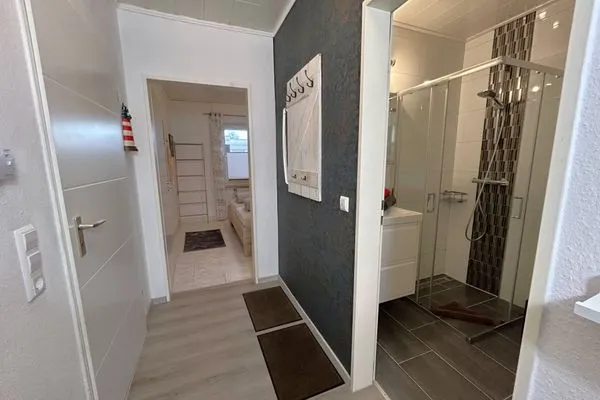 Badezimmer  Ferienwohnung Ostfriesenmuschel