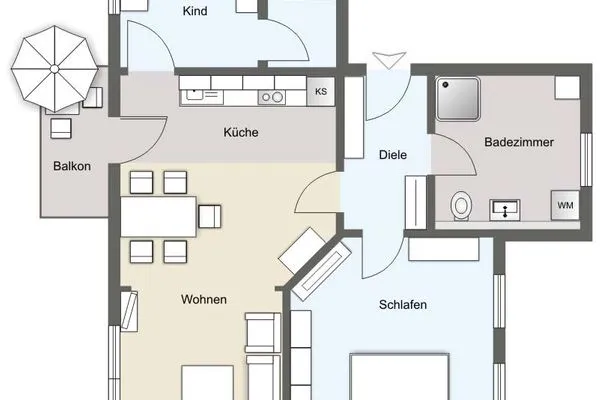   Villa Sandrose Ferienwohnung Nr. 9