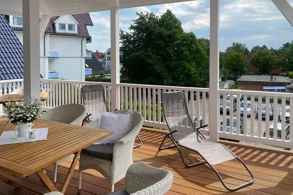 Balkon  Villa Imme App. 4 - mit überdachtem Balkon & wohnlichem Ambiente in strandnaher Lage
