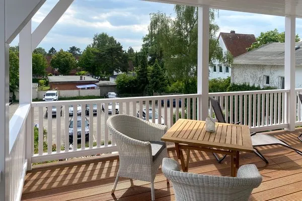 Balkon  Villa Imme App. 4 - mit überdachtem Balkon & wohnlichem Ambiente in strandnaher Lage