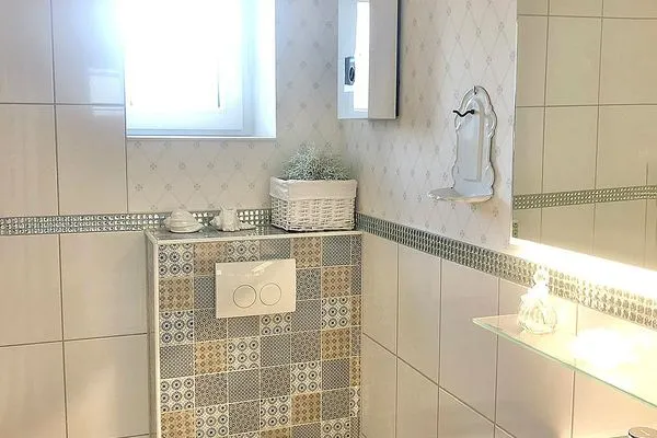Badezimmer  Villa Imme App. 4 - mit überdachtem Balkon & wohnlichem Ambiente in strandnaher Lage