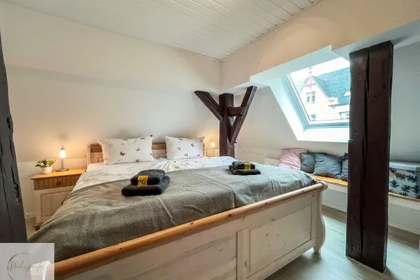 Bedroom  Cozy Apartment Rooftop Churchplace