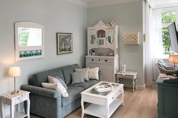 Wohnzimmer  Villa Svanen App. 1 - exklusive Ferienwohnung mit Panorama-Meerblick - Deine Ferien am Meer