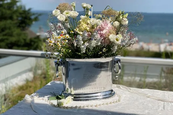 Balkon  Villa Svanen App. 1 - exklusive Ferienwohnung mit Panorama-Meerblick - Deine Ferien am Meer