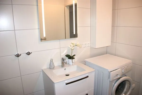 Badezimmer  Ferienwohnung "Sprotte" am Schönberger Strand