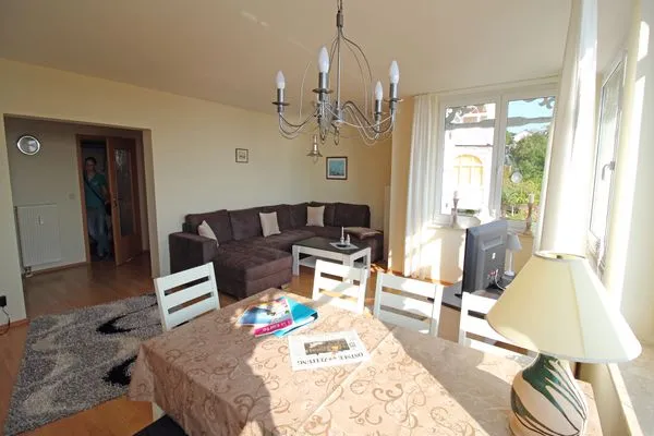 Wohnzimmer  Villa Seeblick - App. 309 - mit herrlichem Meerblick
