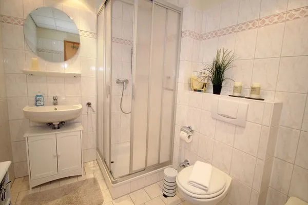 Badezimmer  Villa Seeblick - App. 309 - mit herrlichem Meerblick