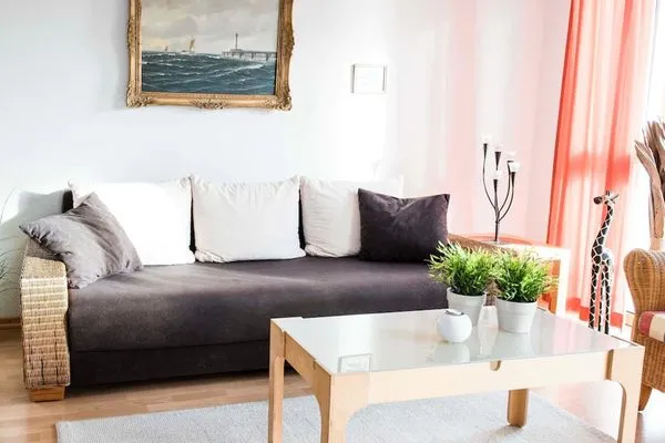 Wohnzimmer  Haus Victoria, App. Sonnendeck - mit Meerblick