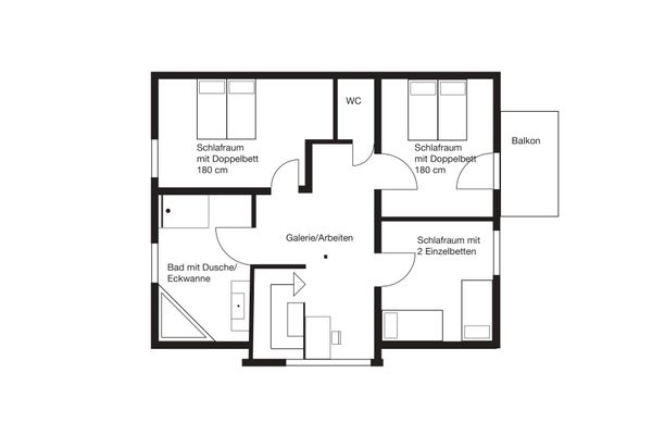  Haus Meerblau Born - Grundriss