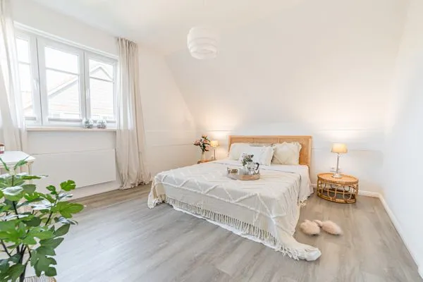 Schlafzimmer  Ferienwohnung Insel - Auszeit Pellworm