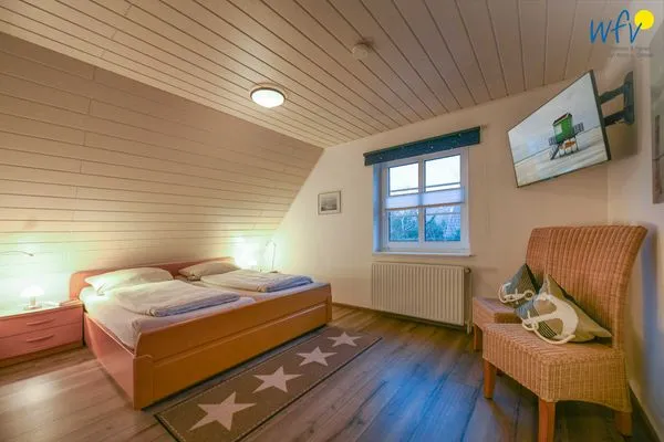 Schlafzimmer Godenhus Ferienwohnung Mathis