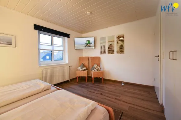 Schlafzimmer Godenhus Ferienwohnung Mathis