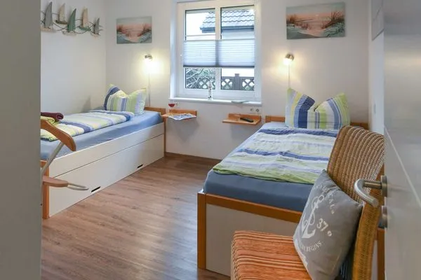 Schlafzimmer Godenhus Ferienwohnung Hannes