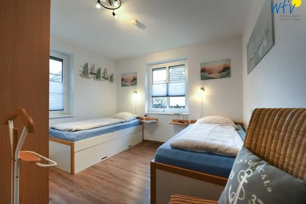 Schlafzimmer Godenhus Ferienwohnung Hannes