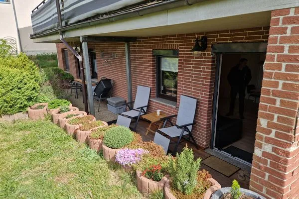 Terrasse  Ferienwohnung Tiny - am Rande des Nationalparks in Hagen