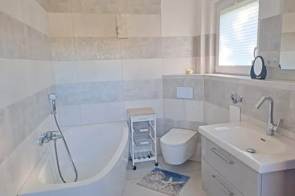 Badezimmer  Ferienwohnung Tiny - am Rande des Nationalparks in Hagen