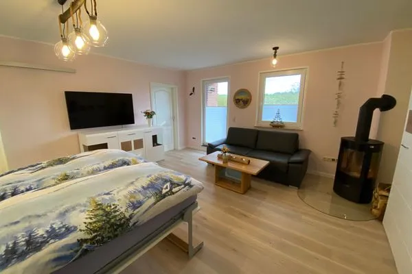 Bett  Ferienwohnung Tiny - am Rande des Nationalparks in Hagen