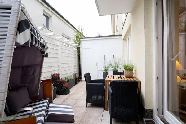 Terrasse  (ARW3) Ferienwohnung Cozy Harbour