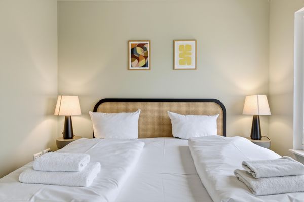  Top Floor Apartment C15 mit großer Terrasse im "Pine Hill Resort" Usedom - Bett