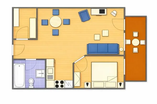 Grundriss  Strandresidenz Ferienwohnung 2