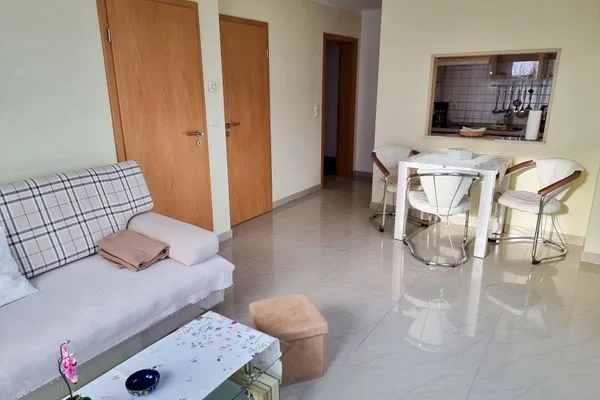 Wohnzimmer  Ferienhaus Zum Kreideblick, FeWo Muschel
