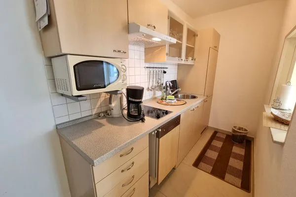 Küche / Küchenzeile  Ferienhaus Zum Kreideblick, FeWo Muschel