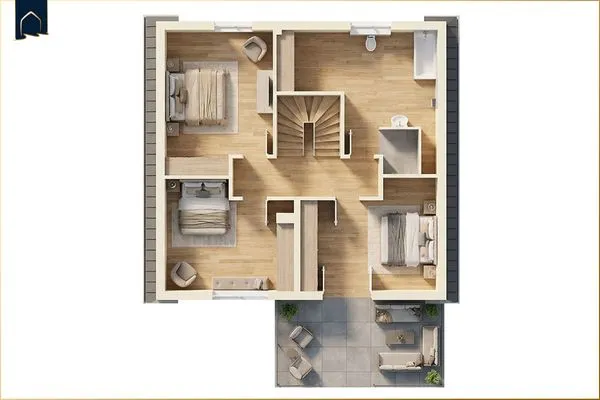 Grundriss  Ferienhaus "Haffhus"