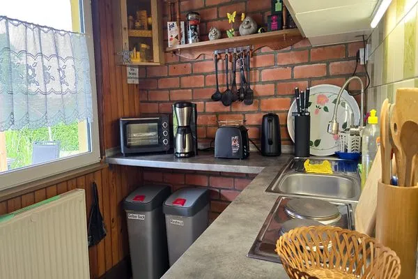 Küche / Küchenzeile  Ferienhaus am Wiesengrund auf Rügen- familienfreundlich mit Terrasse und Grill