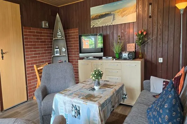 Wohnzimmer  Ferienhaus am Wiesengrund auf Rügen- familienfreundlich mit Terrasse und Grill