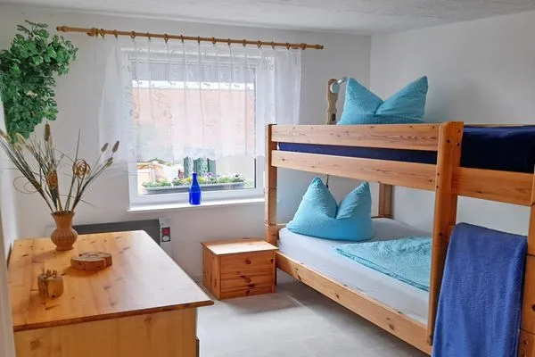 Schlafzimmer  Ferienhaus Figelski mit Terrasse in Sassnitz