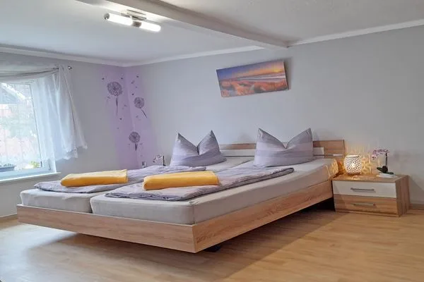 Schlafzimmer  Ferienhaus Figelski mit Terrasse in Sassnitz