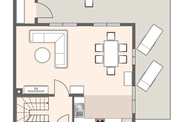 Ferienhaus Störtebeker Appartement Waterkant SPO 4 SPO Ording - Grundriss