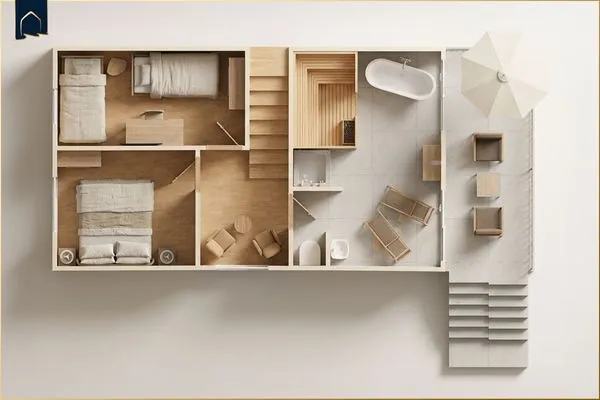 Grundriss  Ferienhaus Reethäus'l