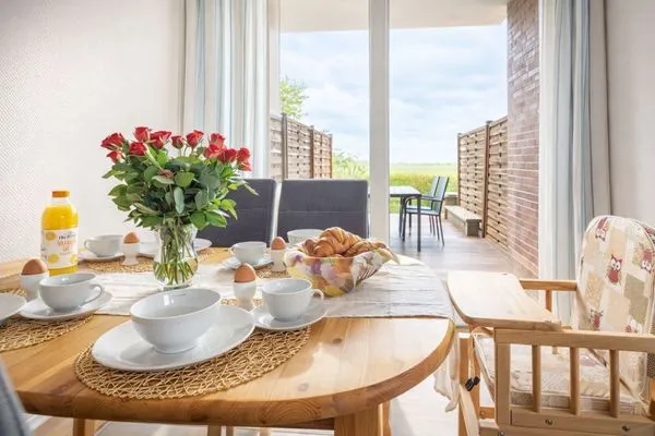 Wohnzimmer  Haus Lüttje Hörn Wohnung Strand