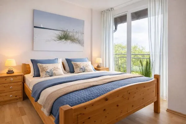 Schlafzimmer  Haus Lüttje Hörn Wohnung Strand