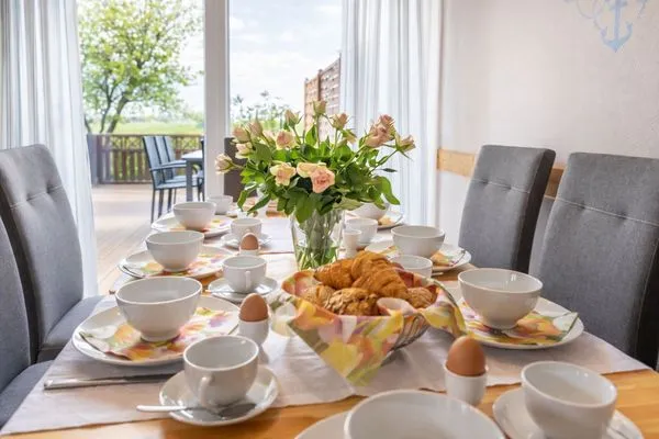 Wohnzimmer  Haus Lüttje Hörn Wohnung Sonne