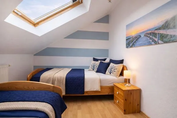 Schlafzimmer  Haus Lüttje Hörn Wohnung Sonne