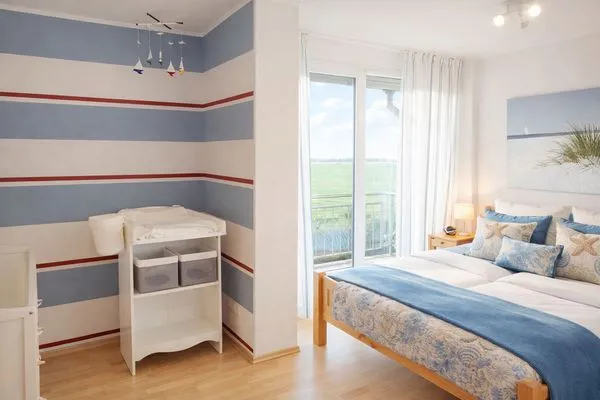 Schlafzimmer  Haus Lüttje Hörn Wohnung Sonne