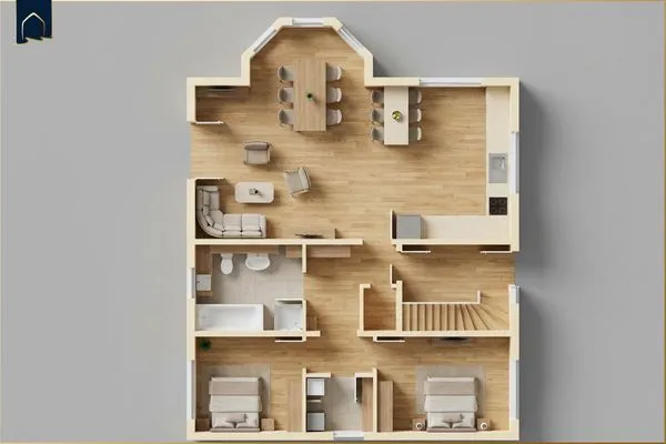 Grundriss  Ferienwohnung Strandläufer