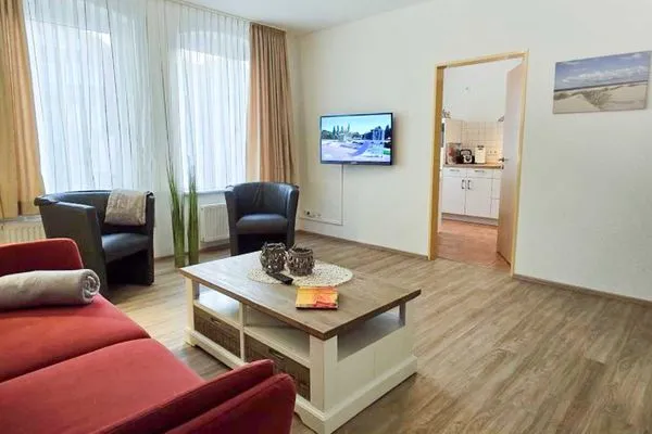 Wohnzimmer Ferienhaus Strandstraße 17 Ferienwohnung 3