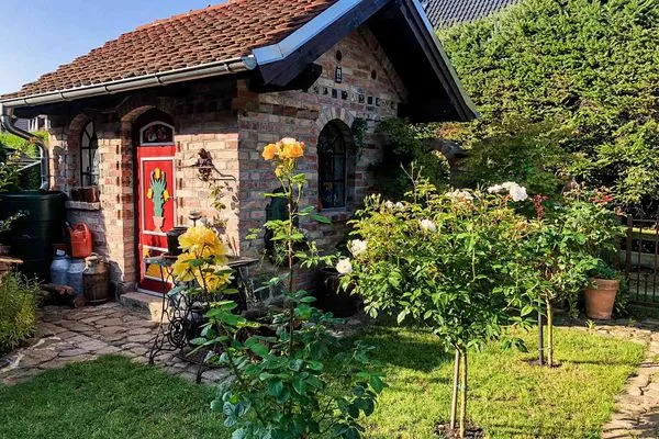 Gartenblick  Ferienwohnung Urlaub am Meer